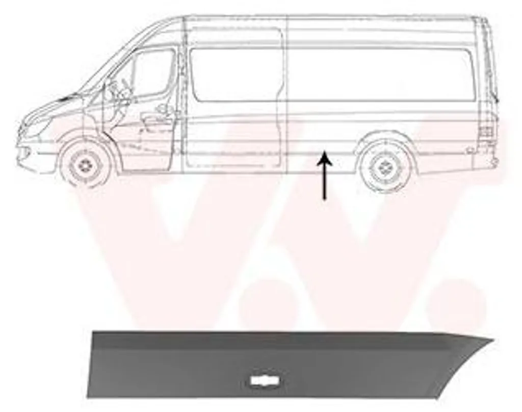 Protection de bas de caisse gauche pour VW Crafter Fourgon et Minibus