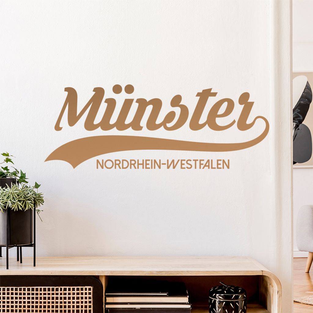 Münster Nordrhein-Westfalen Wandtattoo Wandaufkleber Wall Sticker - Dekoration, Küche, Wohnzimmer, Schlafzimmer, Badezimmer