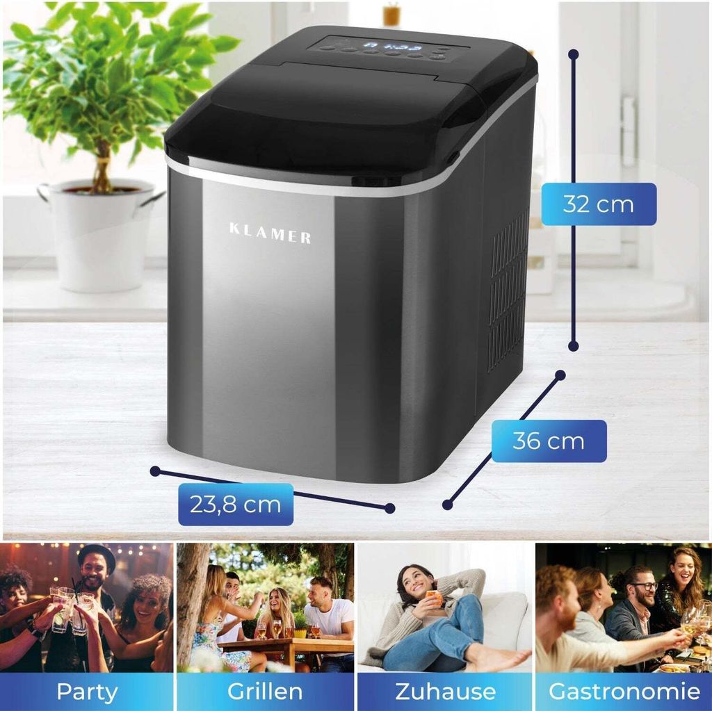 KLAMER Eiswürfelmaschine, 10 Eiswürfel in 7-9 Minuten, 15 Produktbild 6