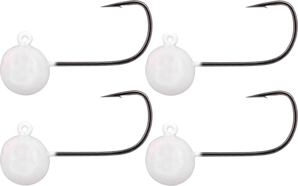 Spro Freestyle Micro Jigs 29 Glow White - 4 Jigköpfe, Größe/Gewicht:Gr. 1/0 / 5g