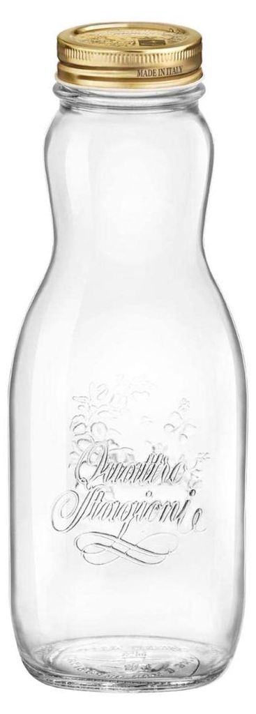 Pengo Evolution Clear Glass Fridge Cup with Plastic lid with Clip Closure lt 1.7. CP