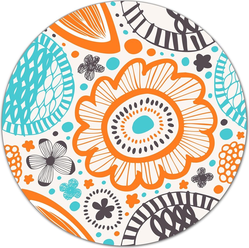 Glas-Herdabdeckplatte Glaskeramikkochfeld-Abdeckung Schneideplatten - 40 cm - Pastellfarben Blumen