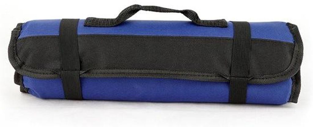 Portablees, vielseitiges Camping- und Picknick-Kochset-Taschenfach in blau, kleiner Werkzeugkiste mit Rädern