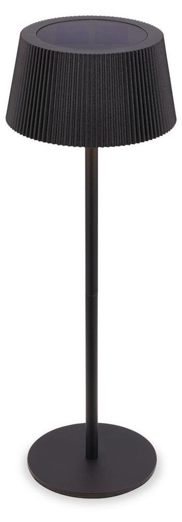 Briloner LED Tischlampe Kabellos Ø12x34 cm 2W 150lm 3000K-6500K Warmweiß bis Tageslichtweiß Solar Schwarz - Tischleuchte Balkon Terrasse Wohnzimmer