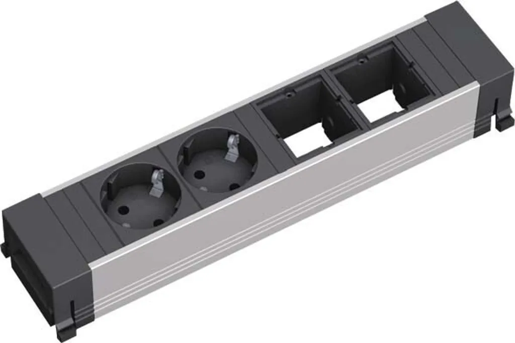 Bloc de Prises Bachmann 909.003 Multiprise Triplette pour Bureau Noir