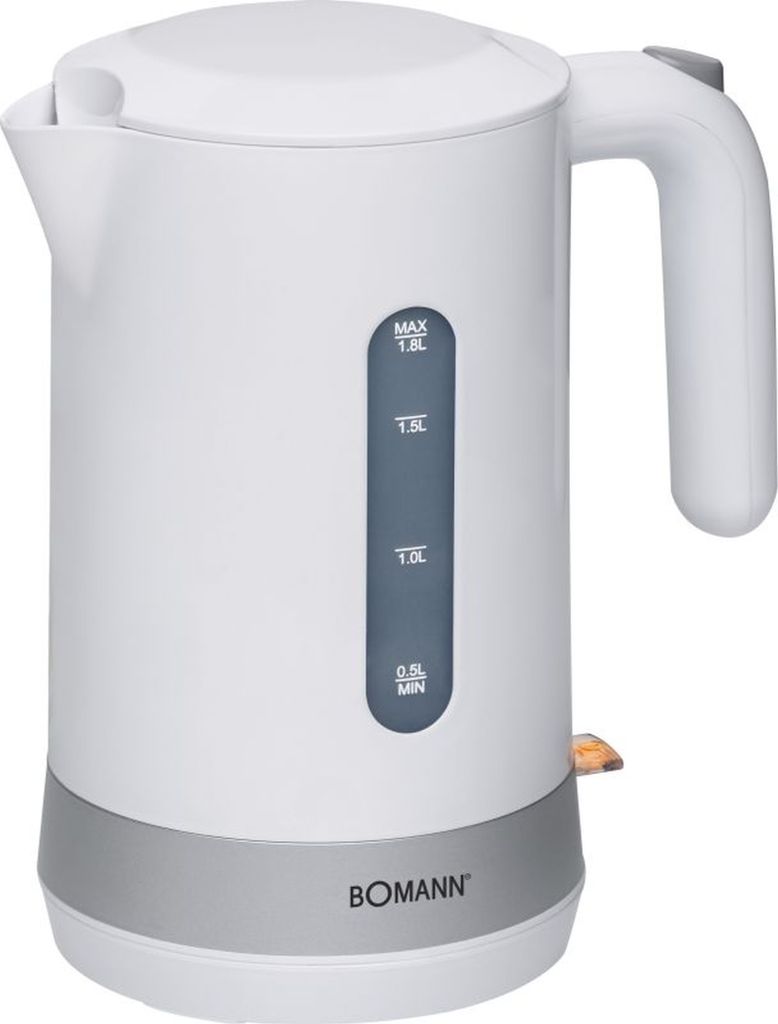 Bomann WK 5012 CB, 1,8 l, 2200 W, Weiß, Edelstahl, Produktbild 
