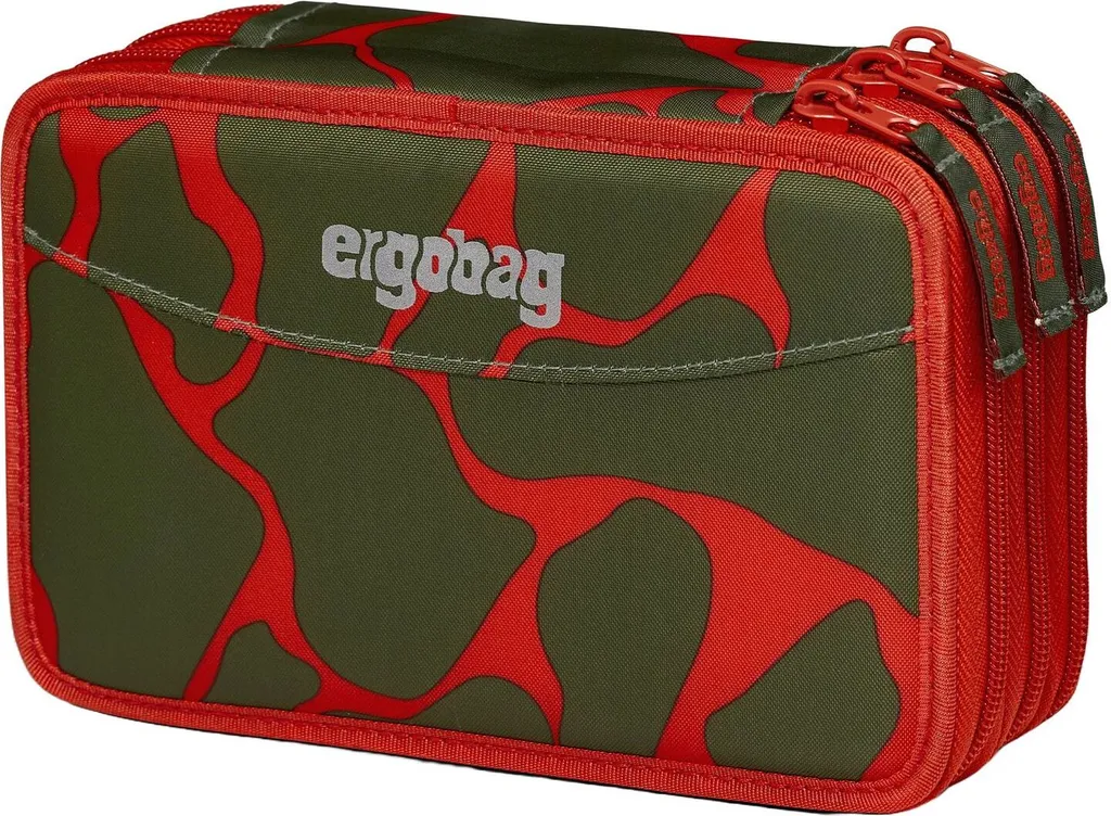 Ergobag Maxi Astuccio Lumi FeuerspeiBär Rosso - 40 Pezzi per la Scuola