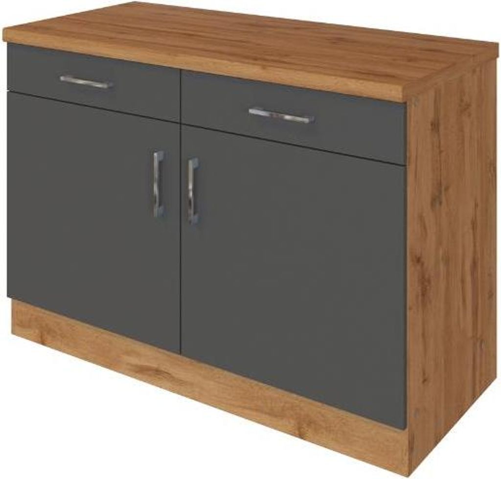 Küchenschrank Sorrella 100cm 2 Türen und 2 Schubladen - Produktbild 
