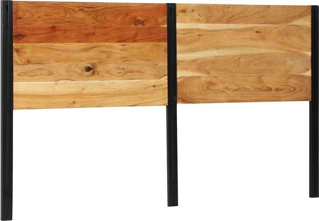 "Rabatt" Bettkopfteil modern - Kopfteil für Bett - 180 cm Massivholz Akazie und Eisen - Kopfteile CC18337