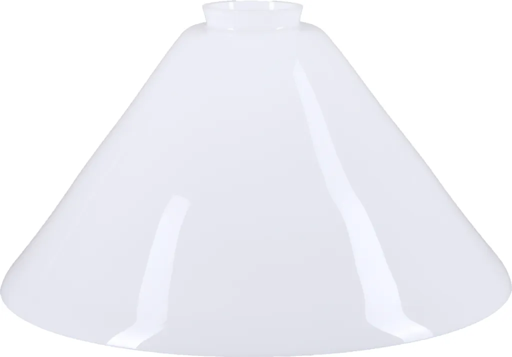 Abat-jour Vesta Ø 290mm en verre blanc brillant pour lampe à pétrole