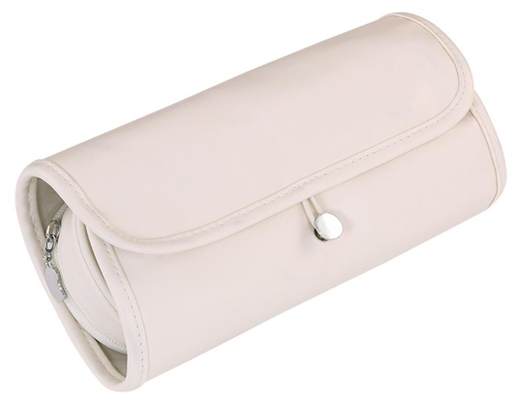 Reise-Make-up-Pinseltasche, aufrollbarer Make-up-Pinsel-Organizer mit 12 Fächern und Reißverschlusstasche für Kosmetikutensilien
