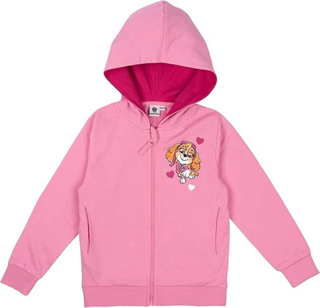 Felpa Paw Patrol per bambina - Felpa rosa con cappuccio e Immagine del prodotto 