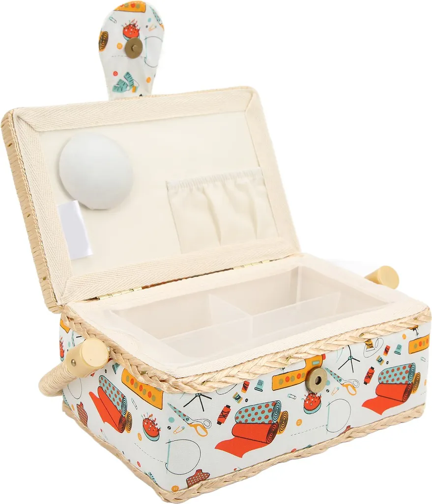 Boîte à couture orange résistante et légère pour transport quotidien