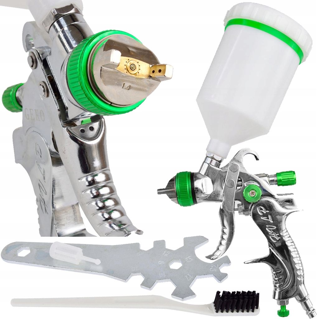 HVLP Spritzpistole Spritzgeraet Spritzmaschine Gravity-Feed Airbrush Farbspritzwerkzeug 1,4 mm 600ml