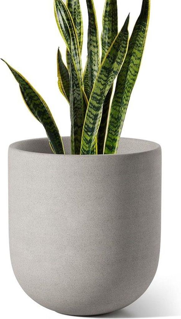Keramische Pflanztopf 25 cm - Grau - Keramik - Innen- und Außenbereich - Einzelstück