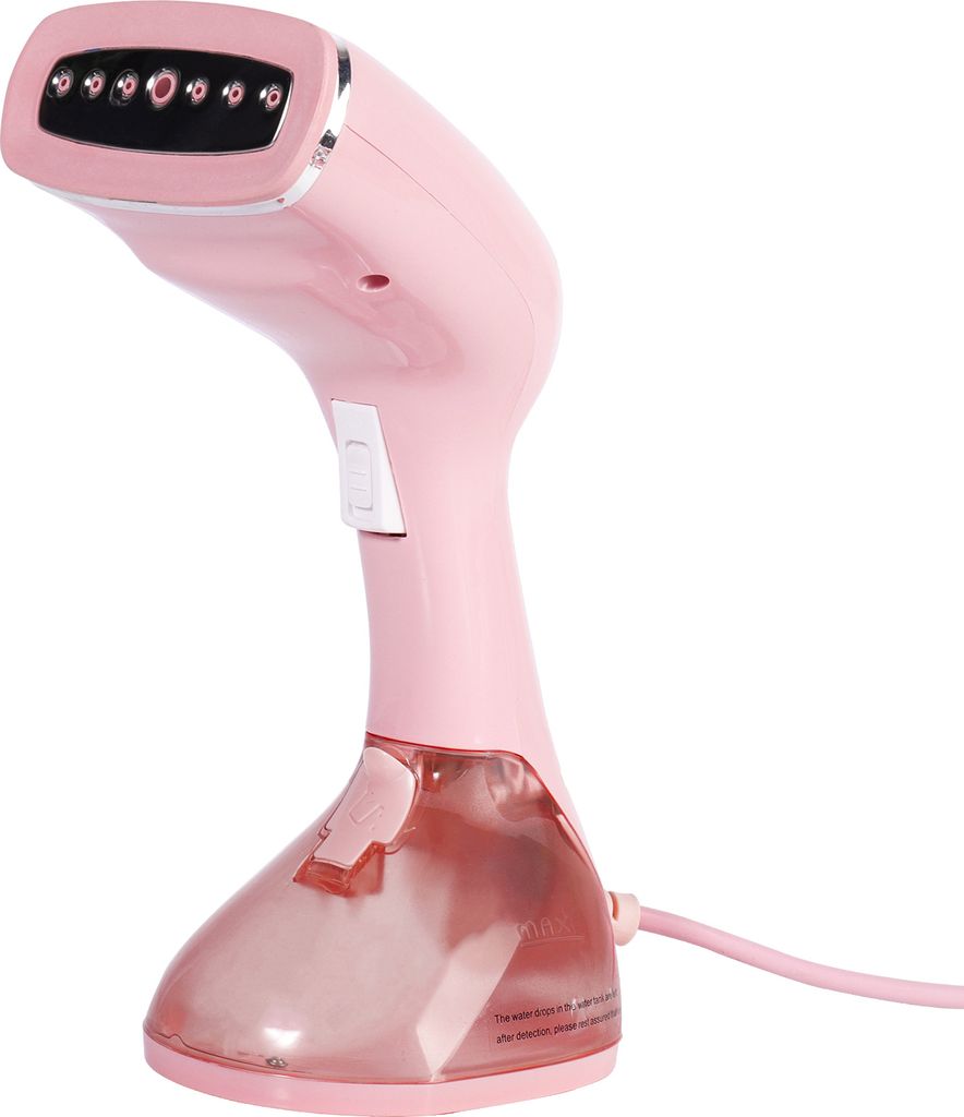 1500W Handheld Garment Steamer, Tragbarer Dampfbügeleisen Für Zuhause und Reisen,Rosa