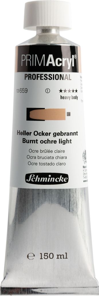 PRIMAcryl - Heller Ocker gebrannt - 150ml Feinste Künstler Acrylfarbe Schmincke 13 659 019