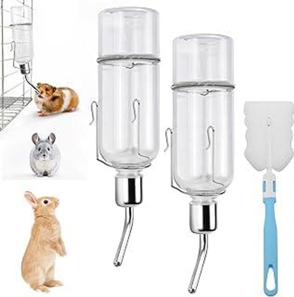 Trinkflasche Kaninchen Hamster Meerschweinchen Trinkflasche Hasentränke Nagertränke Nippelflasche Kaninchentränke Hängend Haustier Wasserspende...