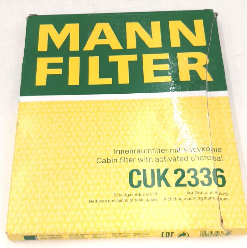 MANN FILTER Innenraumluftfilter CUK 2336 Pollenfilter Auto Lüftung frischhalten effektiv