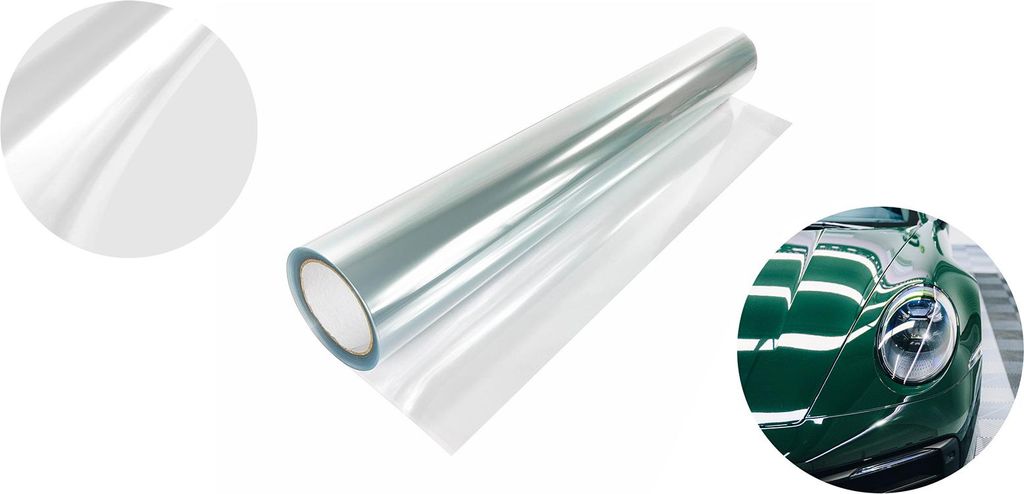Lackschutzfolie 75x100 cm - Transparent - Selbstklebend und UV-Schutz Steinschlagschutzfolie - Schutzfolie für Auto, Möbel und Geräte - Klebefol...