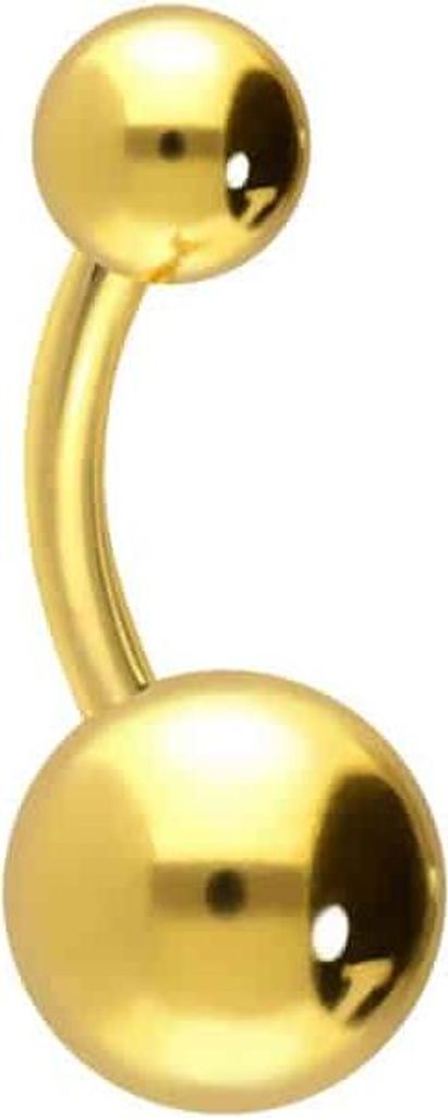 Bauchnabelpiercing Chirurgenstahl Bananabell Gold Stablänge: 8mm