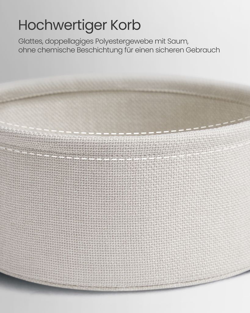 VASAGLE Beistelltisch, rund, mit Korb, Ø45 cm, Produktbild 6