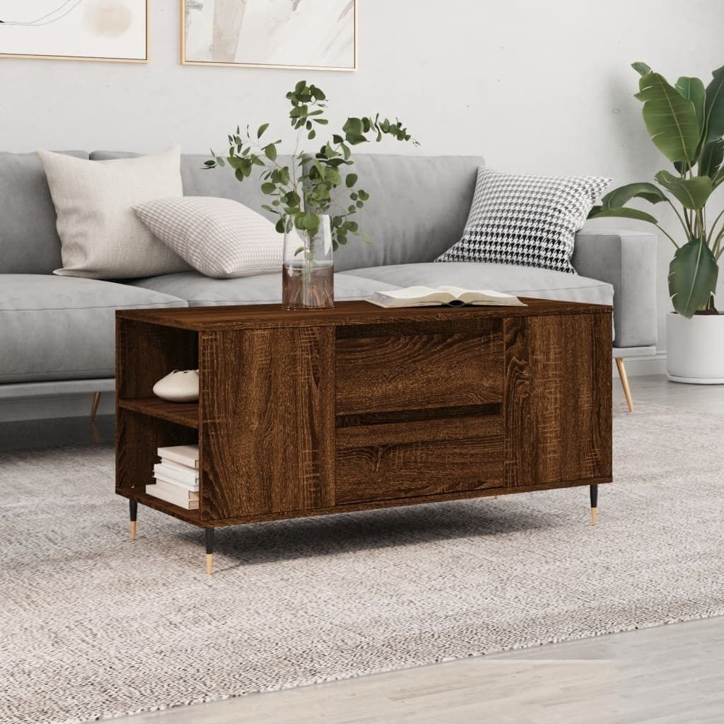 Maison Exclusive - Couchtisch Braun Eichen-Optik 102x44,5x50 cm Holzwerkstoff