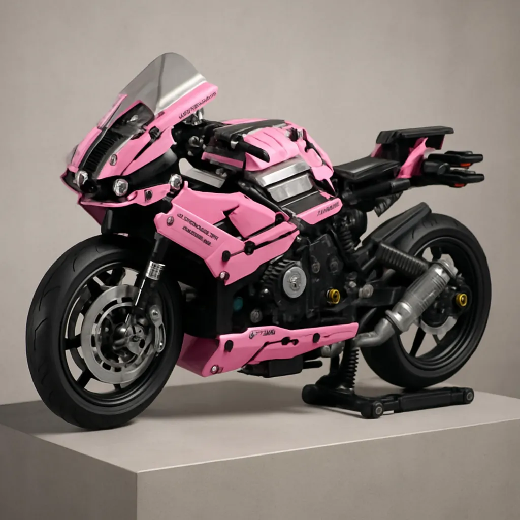 Modèle de Moto de Course Pro - Kit de Construction Complexe - 1000+ Pièces - 10