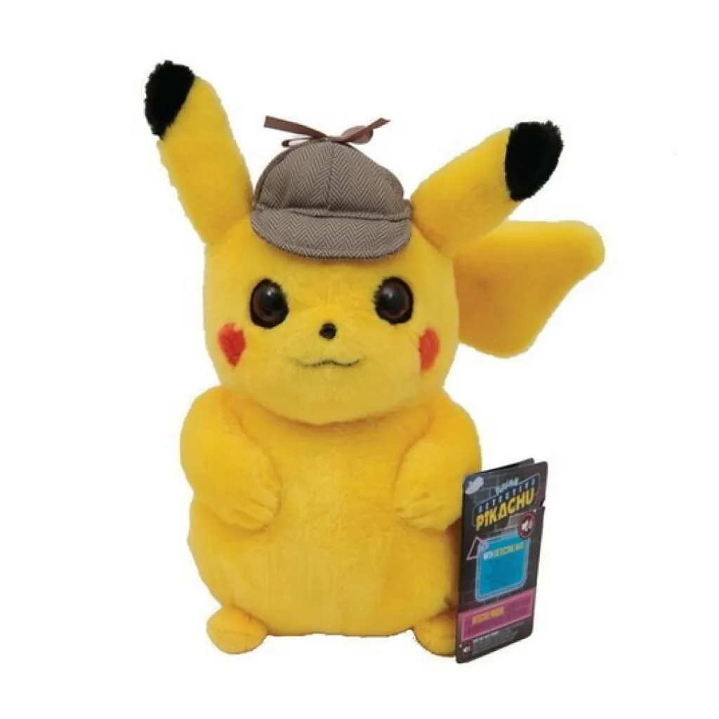 Figurine Peluche Détective Pikachu 24 cm : Cadeau Idéal Fans Pokémon