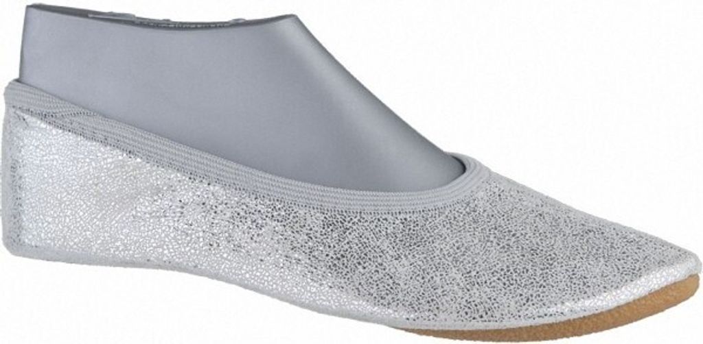 Beck Basic Mädchen, Damen Textil Gymnastikschuhe silber, Textilfutter, gepolsterte Einlage