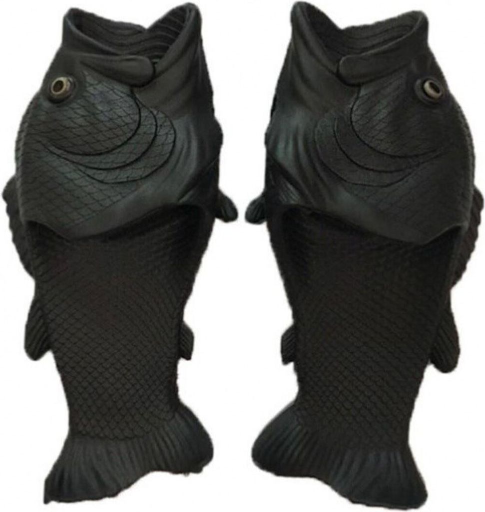 ASKSA Fisch Flops Hummer Hausschuhe Uni Sandalen Barsch Strand Schlappen Kinder Jungen Mädchen, Schwarz, Größe: 24-25