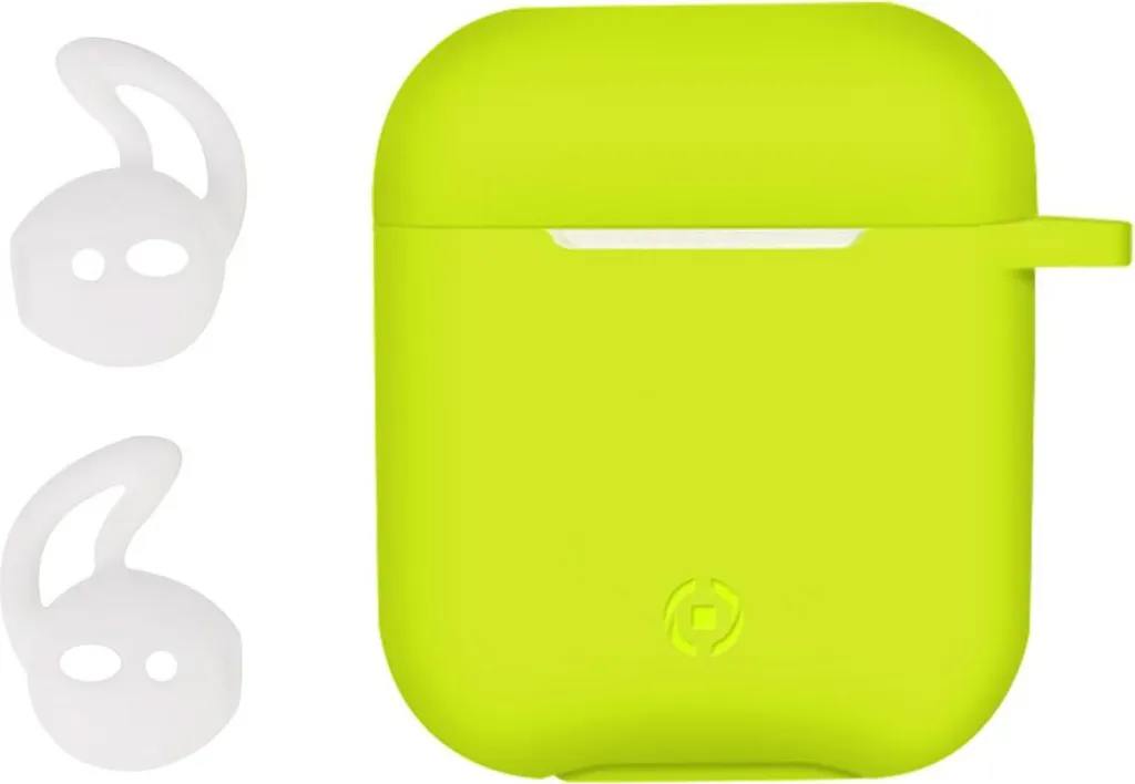 Cover AirPods Celly AIRCASEYL Gialla - Protezione Silicone Soft Touch