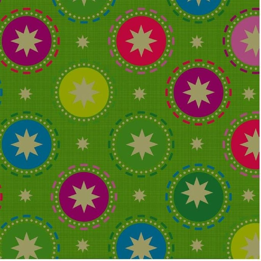 ARTEBENE Papier-Servietten Dots Sterne grün 25x25 cm 20 Stück