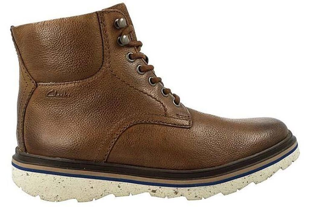 Clarks Frelan Top braun Leder Herrenstiefel 42,5