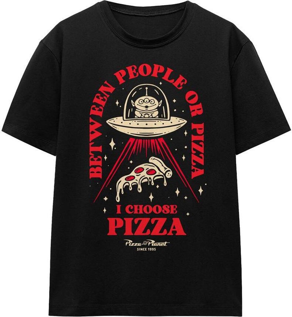 Toy Story - "Pizza Or People" T-Shirt für Herren/Damen Uni TV19281 (M) (Schwarz)