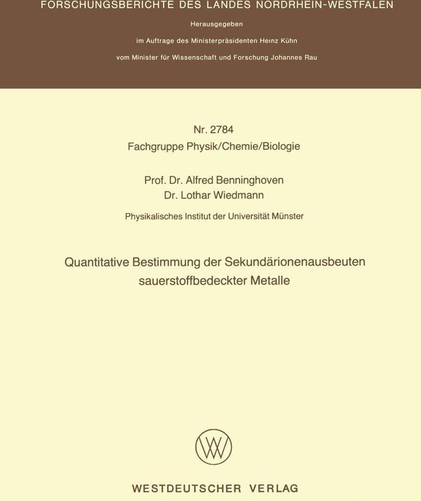 Quantitative Bestimmung der Sekundärionenausbeuten sauerstoffbedeckter Metalle