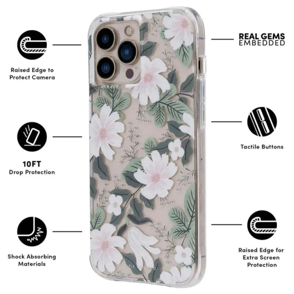 Coque Rifle Paper Clear pour iPhone 13 Pro Willow - Protection Design
