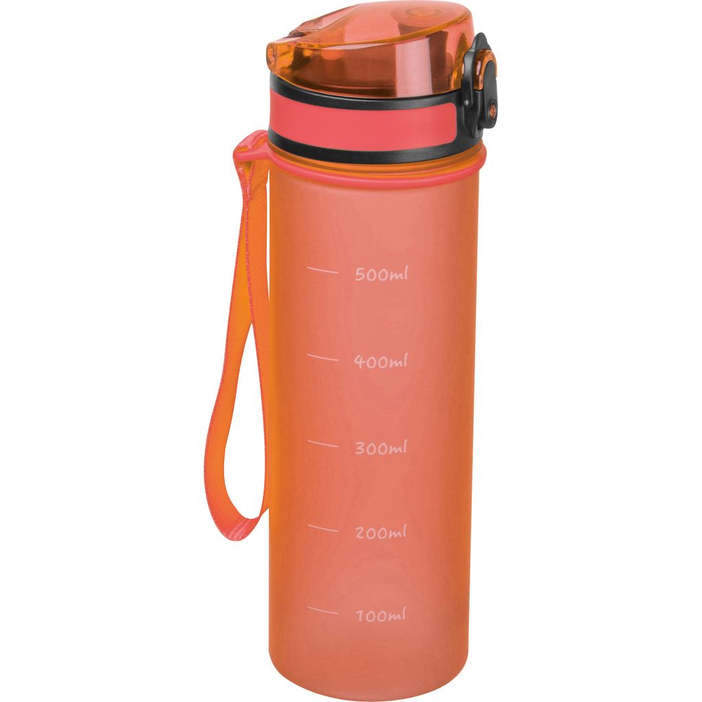 Trinkflasche aus Tritan mit Messskala und Trageschlaufe / Produktbild 