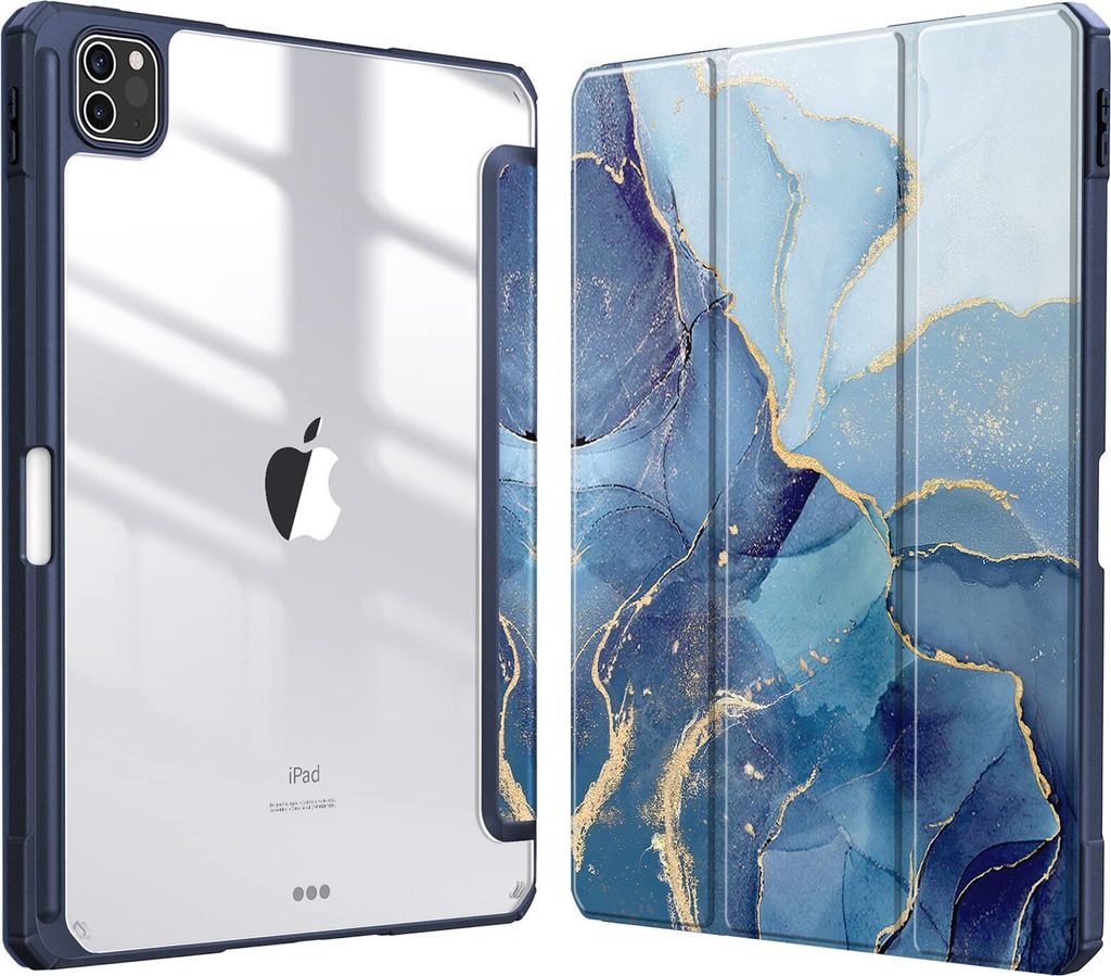 Fintie Hybrid Hülle für iPad Pro 11 2022/2021 (3./4. Generation) mit Stifthalter - Stoßfeste Schutzhülle mit transparenter Hartschale auf der R...
