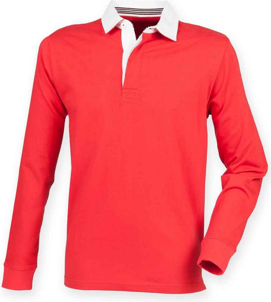 Front Row - "Premium" Rugby-Shirt für Herren PC5673 (XXL) (Rot)