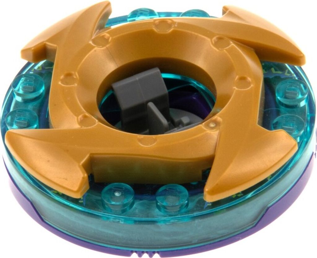 1x Lego Ninjago Spinner rund 6x6x1 violett Totenkopf Ring Produktbild 