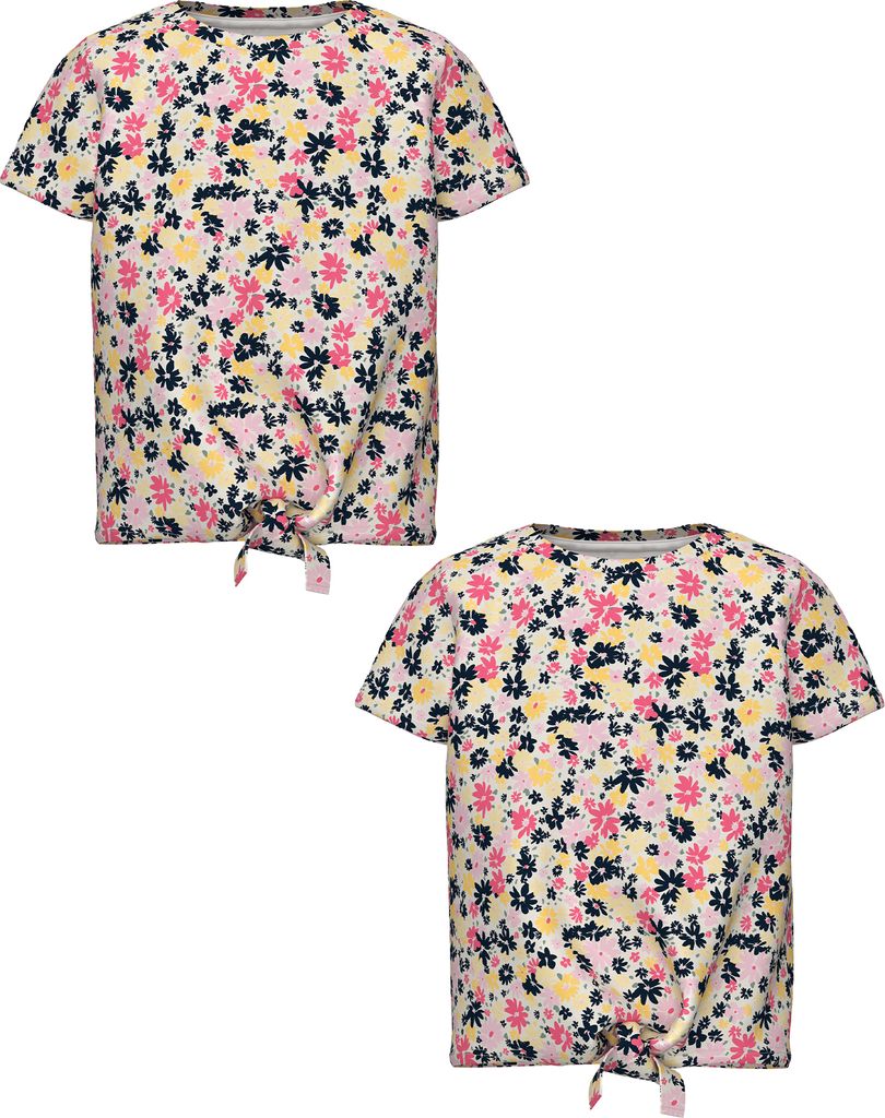 NAME IT T-Shirt 2er-Set Kurzarm Rundhals Knoten-Detail Größe: 104