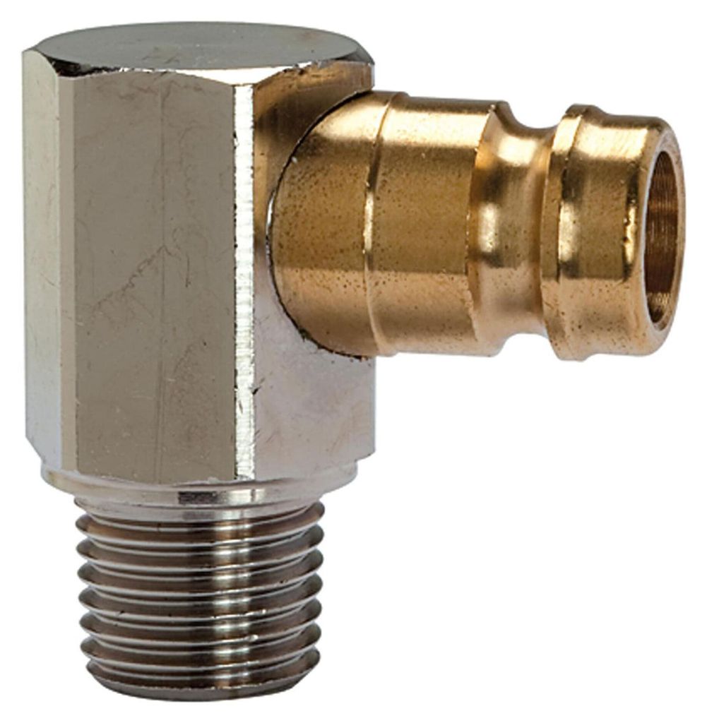 Riegler Temperier-Einstecknippel DN 9, 90°, mit Außengewinde, R 1/4