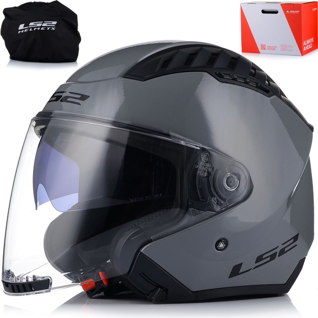 Jet Helm LS2 OF600 COPTER II Solid Glänzend Nardo Grau größe XXL