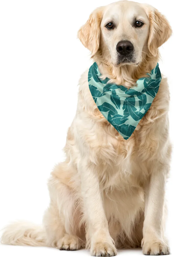 OFFERTA Bandana ABAKUHAUS 55x55 Animali Foglie Palma Verde