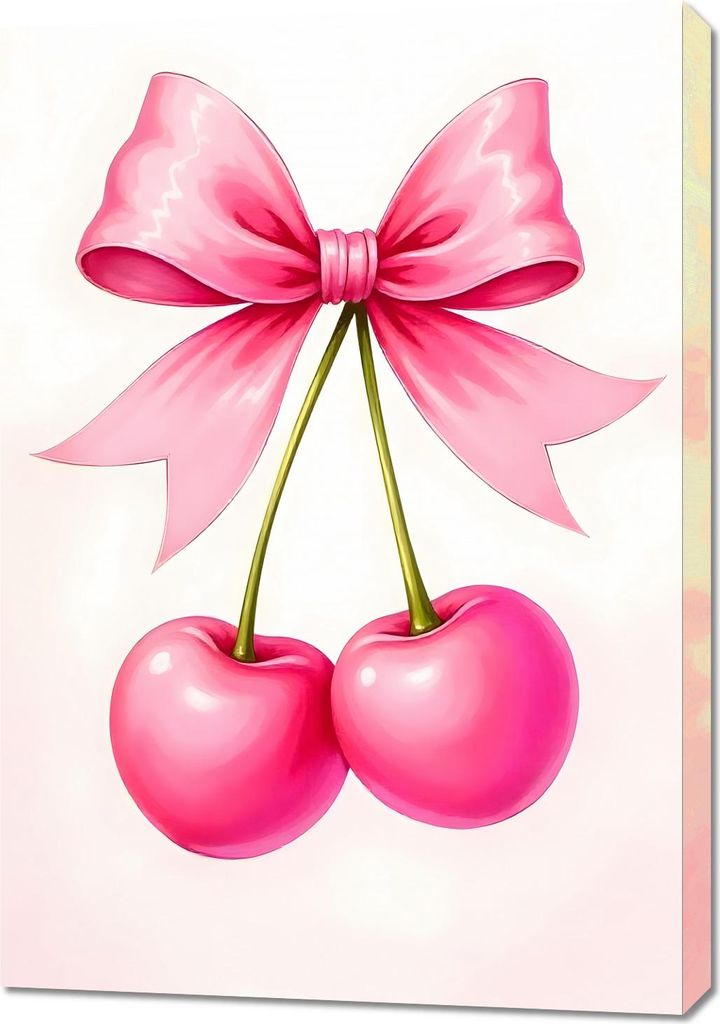 Bild 70x100cm Modern Früchte und Kirsche I Pop Art Vintage für das Wohnzimmer