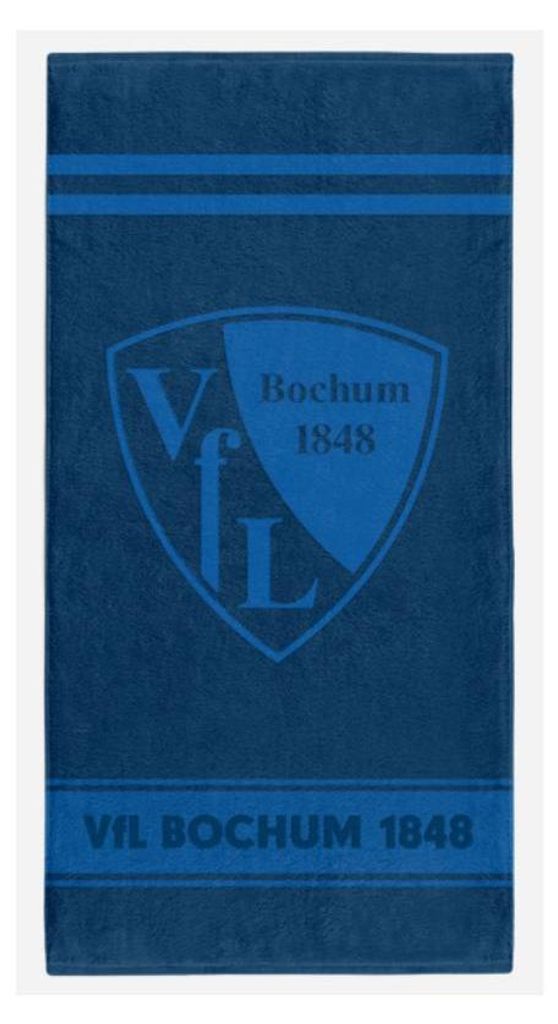 VfL Bochum Handtuch Logo geprägt marine Produktbild 