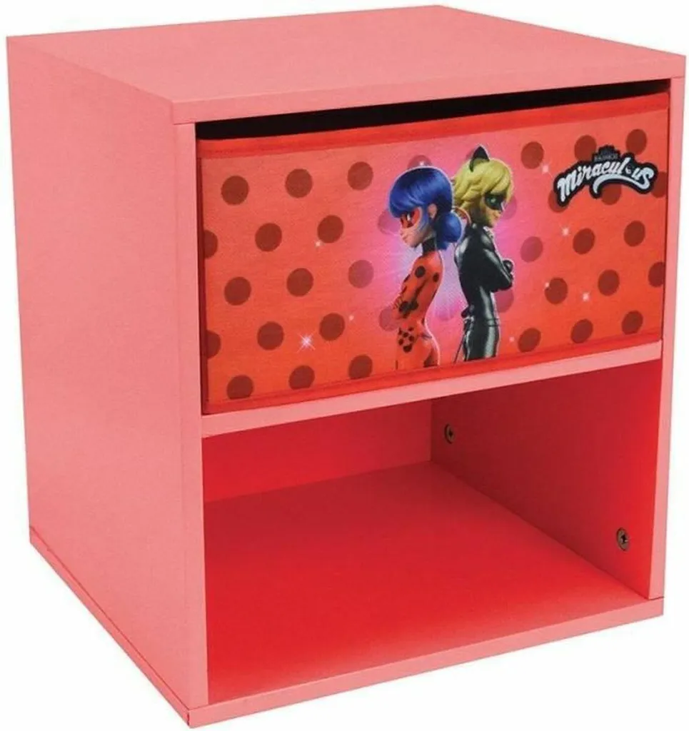 Table de Nuit Miraculous Ladybug avec Étagère - Design Fun House 36 cm - 3