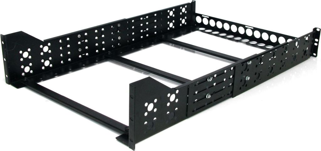 StarTech.com 3U Fixed 19" Adjustable Depth Universal Server Rack Rails - Rack-Schiene - Schwarz