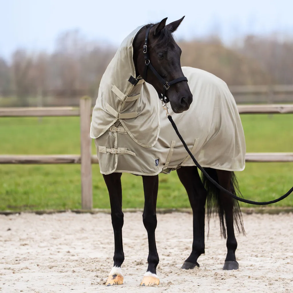 Couverture Imperial Riding IRHReese Light Olive 175cm avec Couvre-Cou
